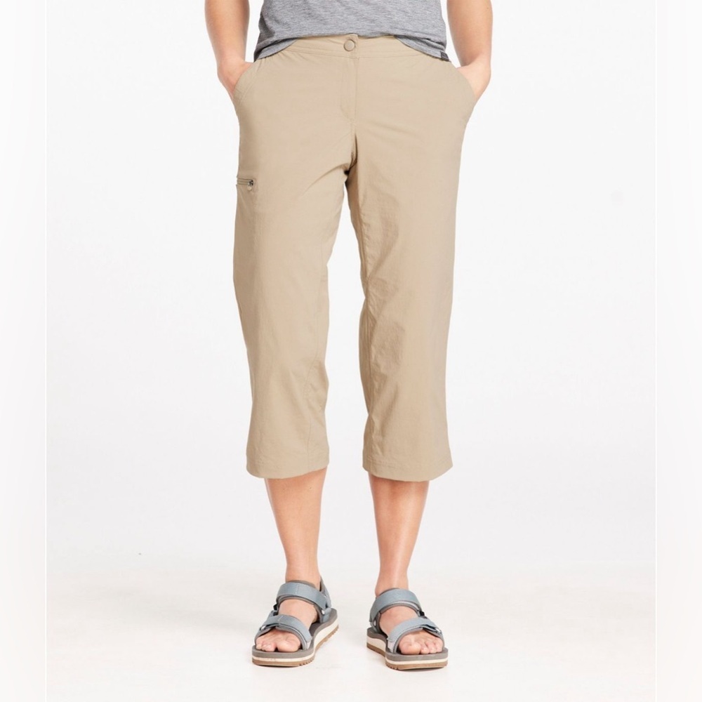 LL Bean Pants Womens 4P Water Repellent Comfort Trail Mid Rise Straight Leg Crop